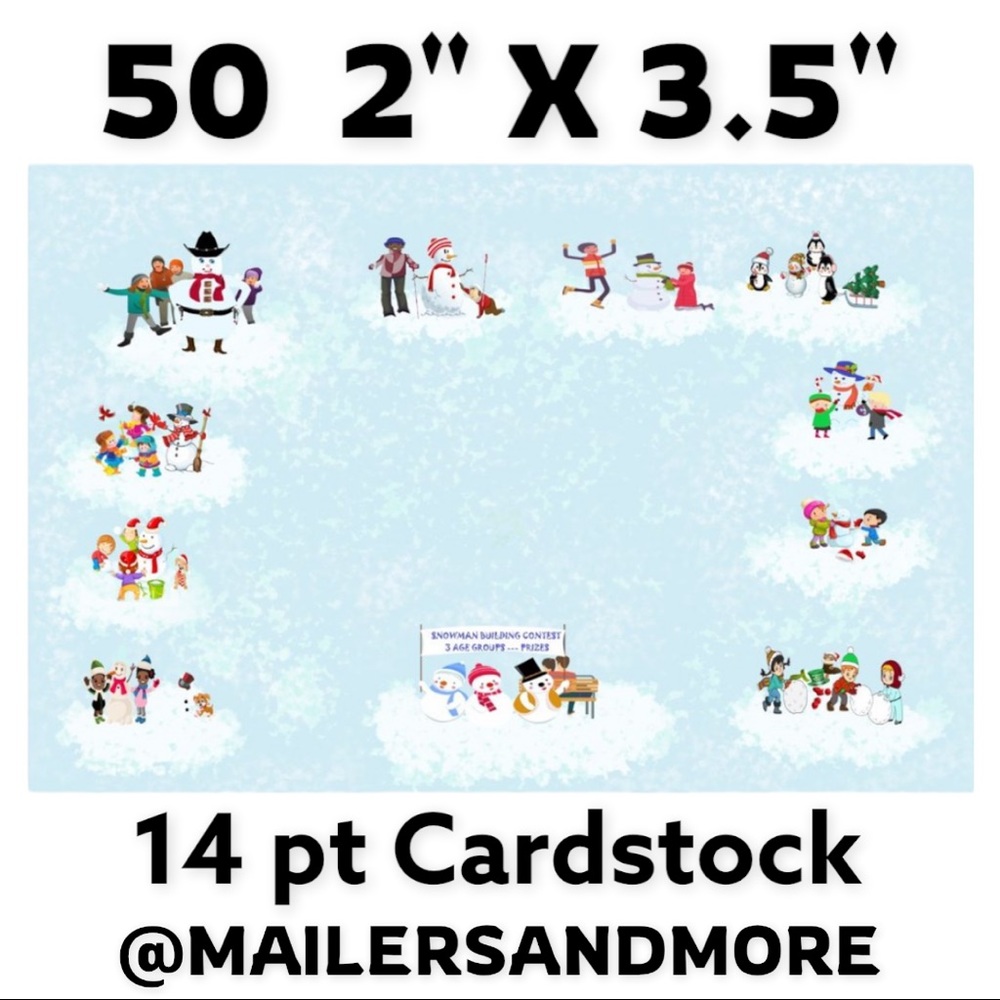 50 Snowman Contest CHRISTMAS Thank You Cards. PRICE IS FIRM